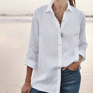 J. Jill Love linen tab sleeve top